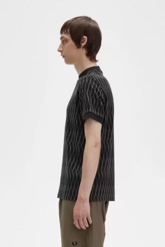 Argyle Jacquard herr-T-shirt