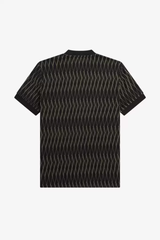 Argyle Jacquard herr-T-shirt Argyle Jacquard herr-T-shirt