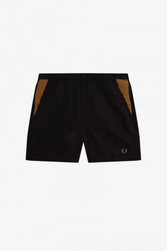 Badshorts med kontrastpaneler
