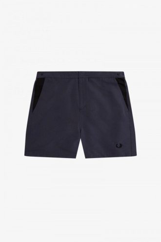Badshorts med kontrastpaneler