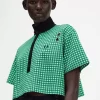 Beskuren Gingham-pikétröja för kvinnor Beskuren Gingham-pikétröja för kvinnor