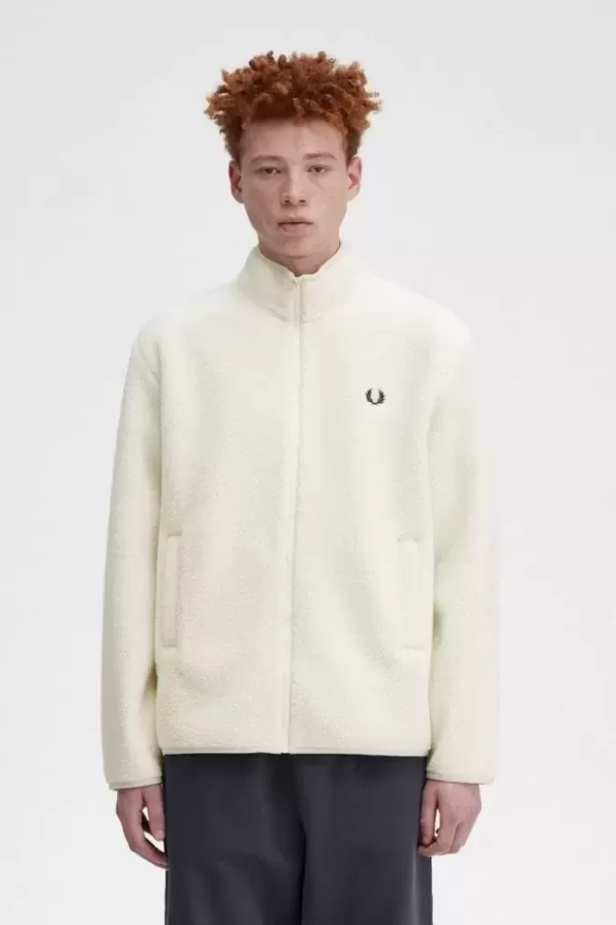 Borg Fleece Herrtröjor med Zip Through-tryck Borg Fleece Herrtröjor med Zip Through-tryck