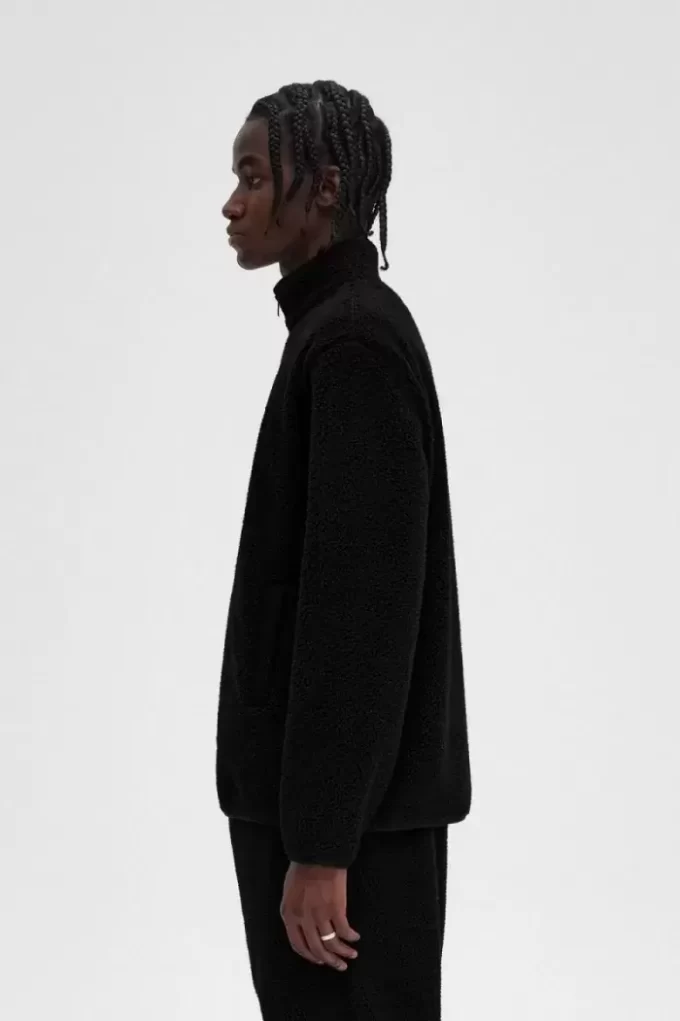 Borg Fleece Herrtröjor med Zip Through-tryck Borg Fleece Herrtröjor med Zip Through-tryck