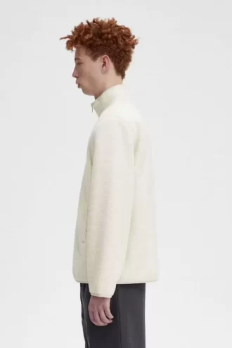 Borg Fleece Herrtröjor med Zip Through-tryck