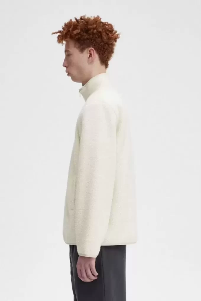 Borg Fleece Herrtröjor med Zip Through-tryck Borg Fleece Herrtröjor med Zip Through-tryck