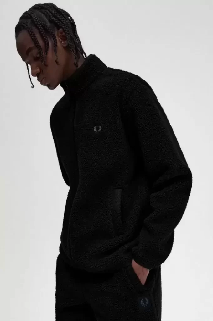 Borg Fleece Herrtröjor med Zip Through-tryck Borg Fleece Herrtröjor med Zip Through-tryck