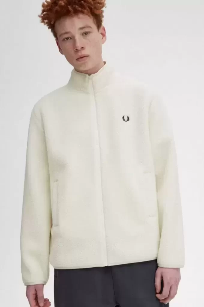 Borg Fleece Herrtröjor med Zip Through-tryck Borg Fleece Herrtröjor med Zip Through-tryck