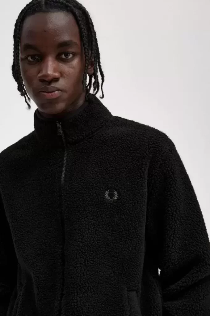 Borg Fleece Herrtröjor med Zip Through-tryck Borg Fleece Herrtröjor med Zip Through-tryck