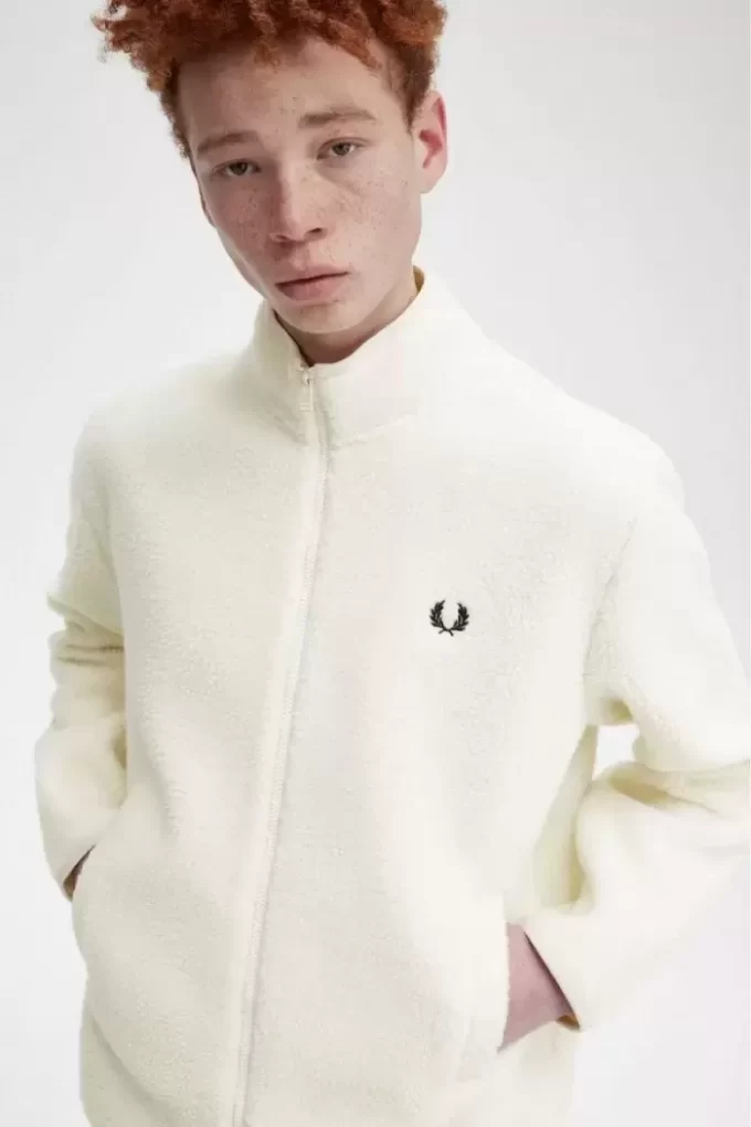 Borg Fleece Herrtröjor med Zip Through-tryck Borg Fleece Herrtröjor med Zip Through-tryck