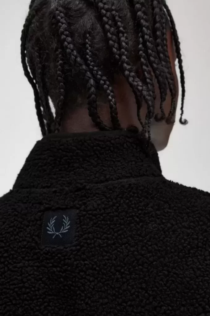 Borg Fleece Herrtröjor med Zip Through-tryck Borg Fleece Herrtröjor med Zip Through-tryck