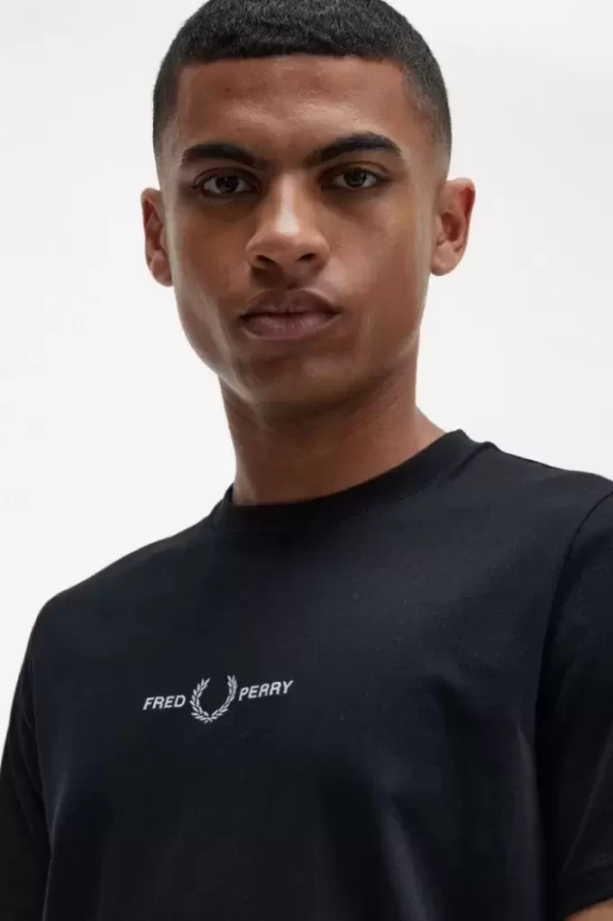 Broderad herr-T-shirt Broderad herr-T-shirt