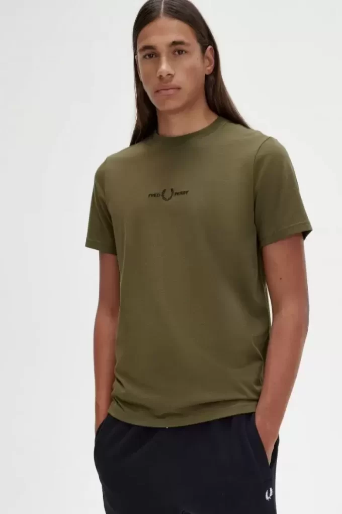 Broderad herr-T-shirt