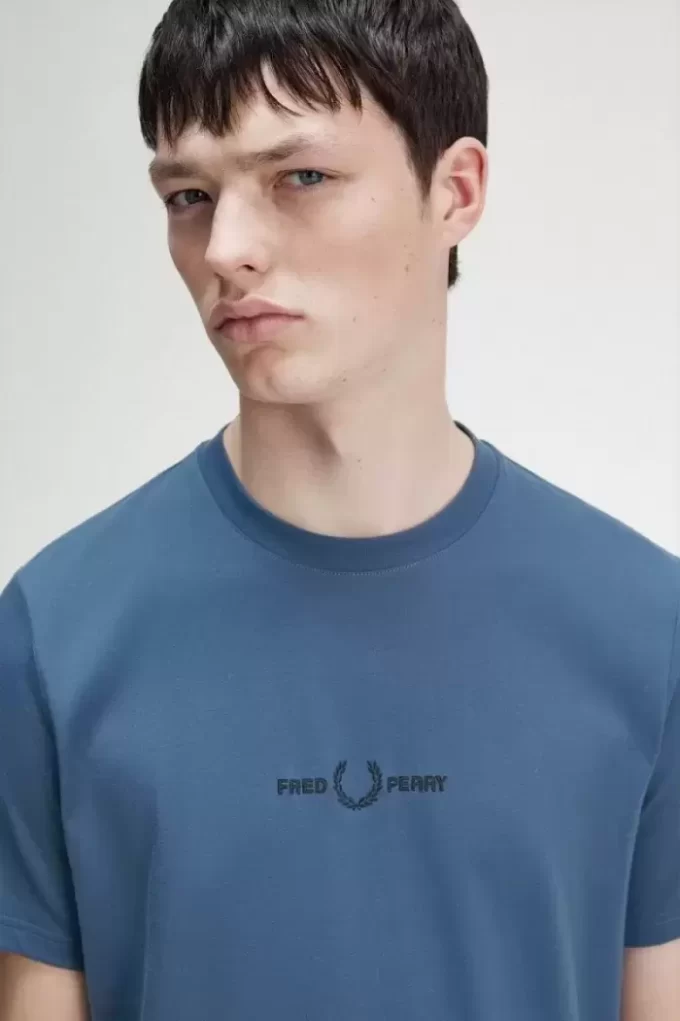 Broderad herr-T-shirt Broderad herr-T-shirt