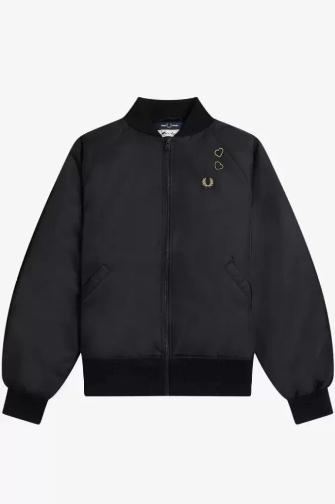Broderade bomberjackor för kvinnor
