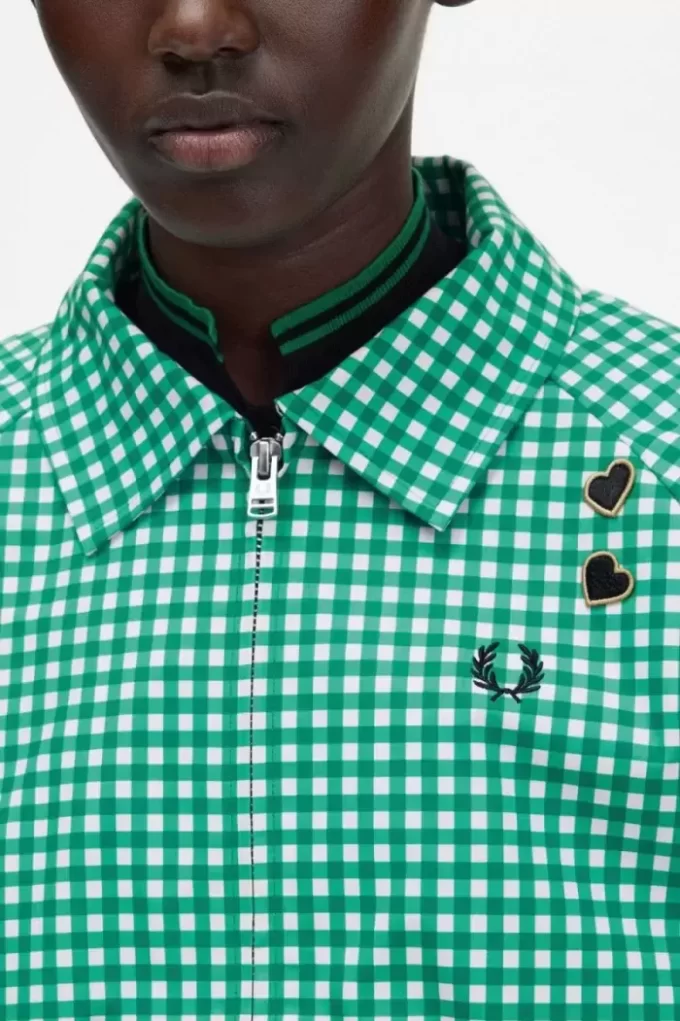 Broderade ginghamjackor för kvinnor Broderade ginghamjackor för kvinnor