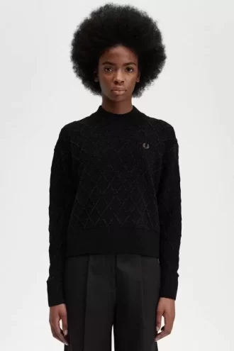 Chenille Grid Damtröja