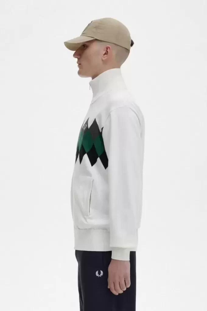 Diamond Intarsia Cardigan för män