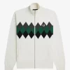 Diamond Intarsia Cardigan för män