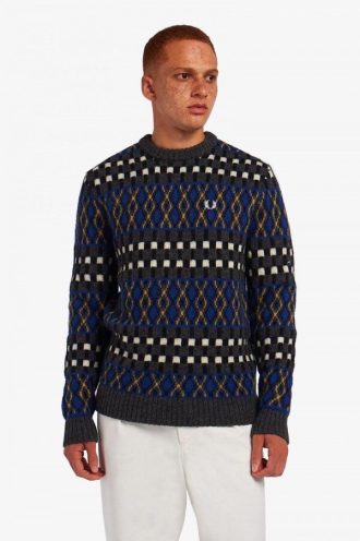 Fair Isle brittisk stickad ulltröja