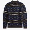 Fair Isle brittisk stickad ulltröja Fair Isle brittisk stickad ulltröja