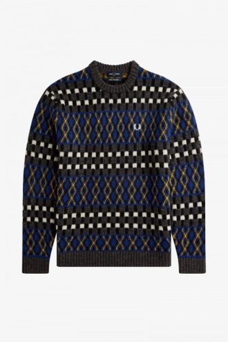 Fair Isle brittisk stickad ulltröja
