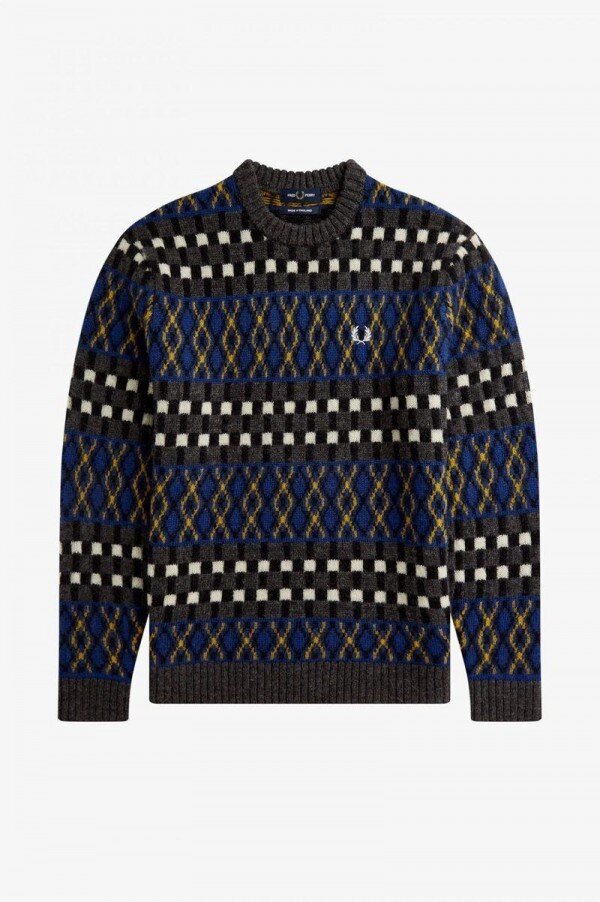 Fair Isle brittisk stickad ulltröja Fair Isle brittisk stickad ulltröja