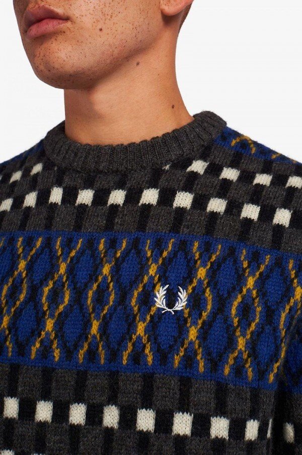 Fair Isle brittisk stickad ulltröja Fair Isle brittisk stickad ulltröja
