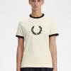 Flockad lagerkrans dam-t-shirt