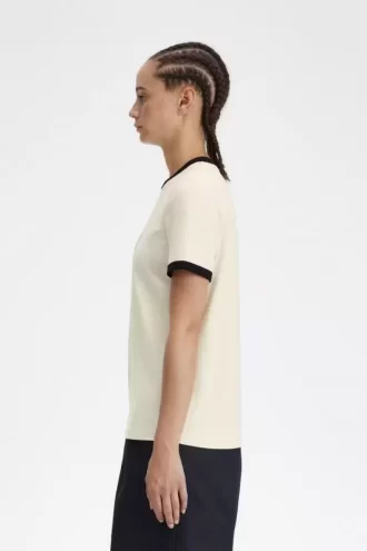 Flockad lagerkrans dam-t-shirt