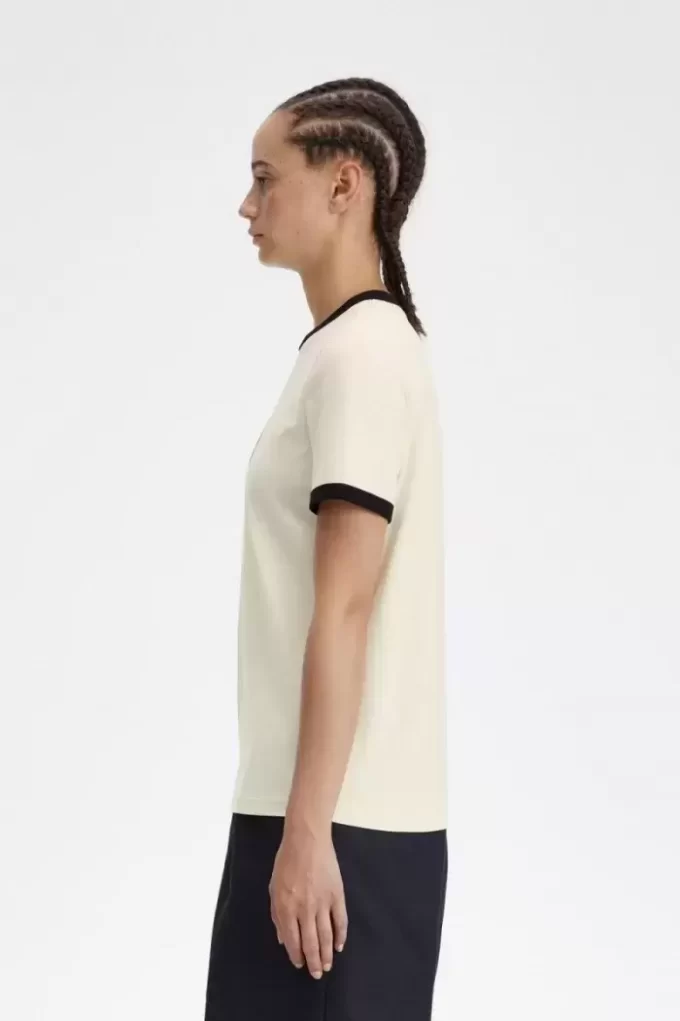 Flockad lagerkrans dam-t-shirt