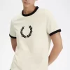 Flockad lagerkrans dam-t-shirt
