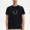 Flockad lagerkrans herr-T-shirt Flockad lagerkrans herr-T-shirt