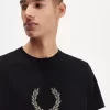 Flockad lagerkrans herr-T-shirt Flockad lagerkrans herr-T-shirt