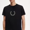 Flockad lagerkrans herr-T-shirt Flockad lagerkrans herr-T-shirt