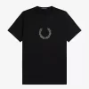 Flockad lagerkrans herr-T-shirt Flockad lagerkrans herr-T-shirt