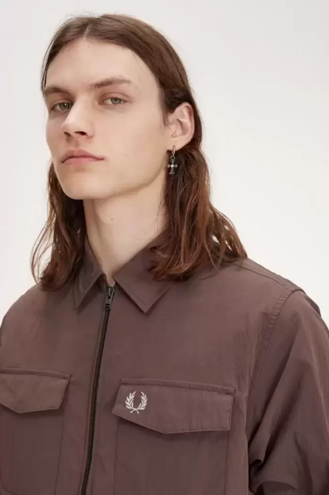 Fred Perry Zip Herrskjorta Fred Perry Zip Herrskjorta