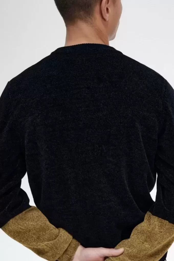 Färgblocksmönster i chenille för män Färgblocksmönster i chenille för män
