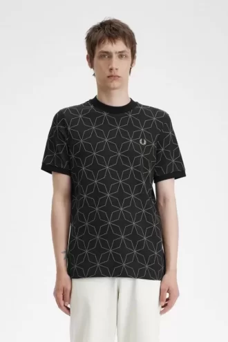 Geometrisk herr-T-shirt