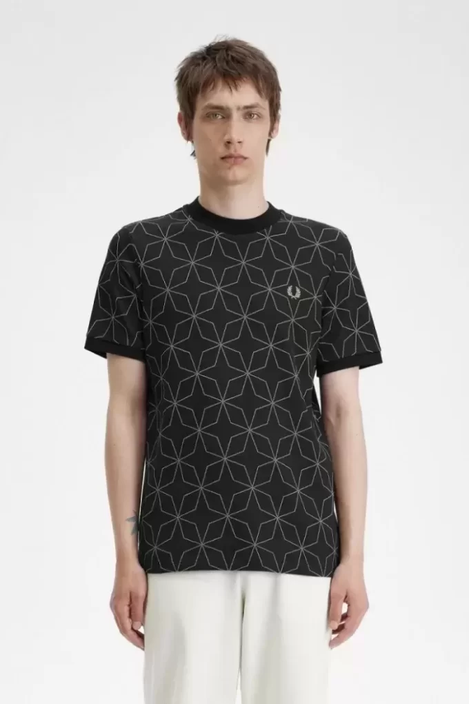 Geometrisk herr-T-shirt Geometrisk herr-T-shirt