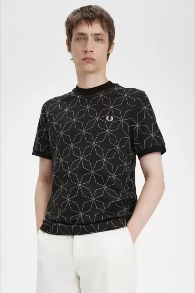 Geometrisk herr-T-shirt Geometrisk herr-T-shirt