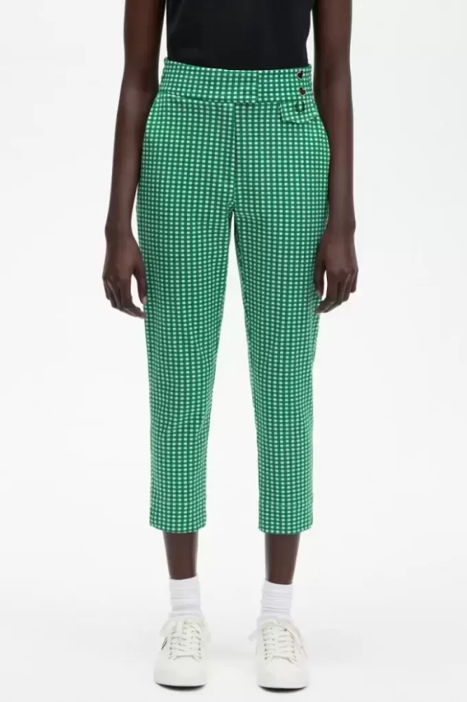 Gingham-byxor för kvinnor Gingham-byxor för kvinnor