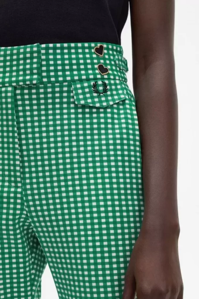 Gingham-byxor för kvinnor Gingham-byxor för kvinnor