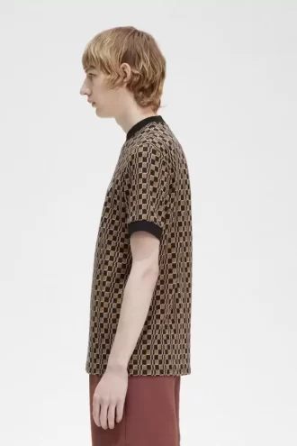 Glitch Checkerboard herr-t-shirt