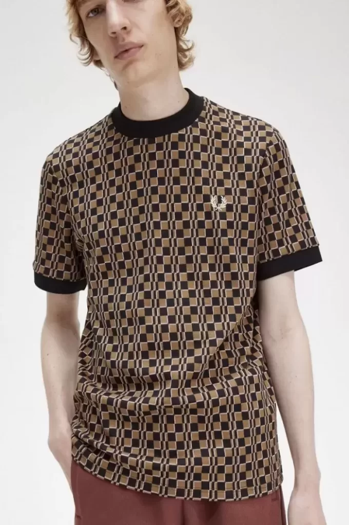 Glitch Checkerboard herr-t-shirt Glitch Checkerboard herr-t-shirt