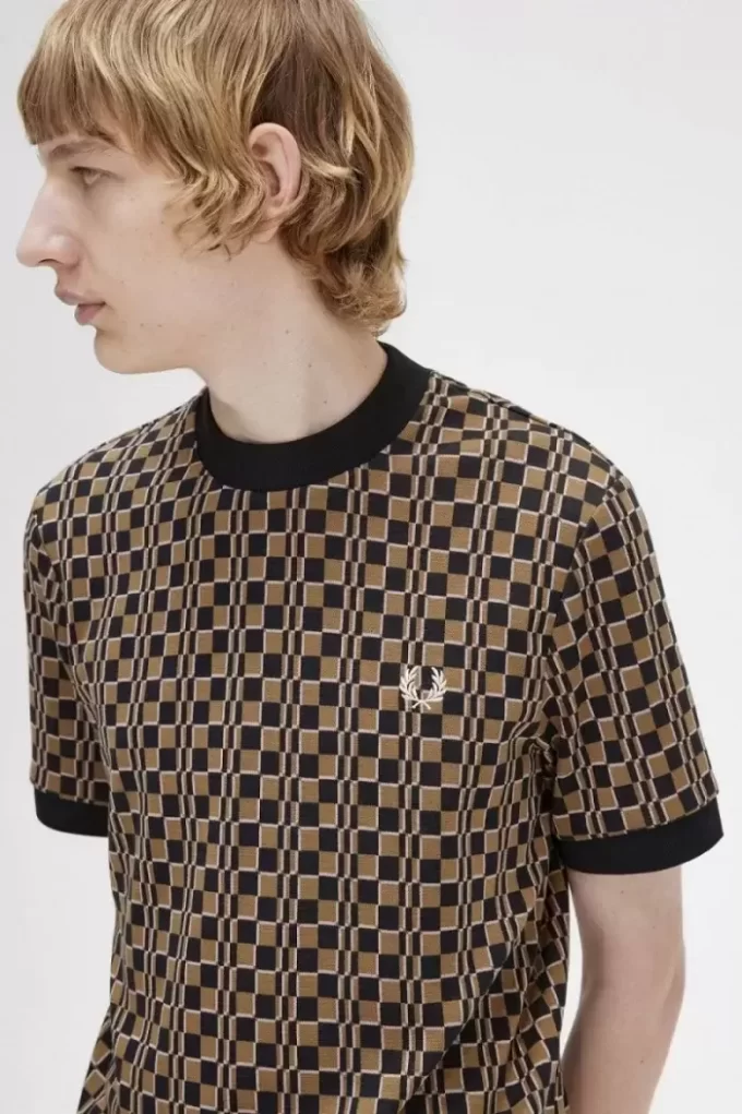 Glitch Checkerboard herr-t-shirt Glitch Checkerboard herr-t-shirt