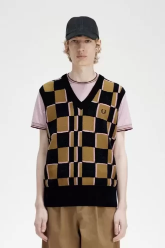 Glitch Checkerboard herrlinnen