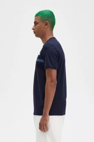 Glitch Print Herr T-shirt