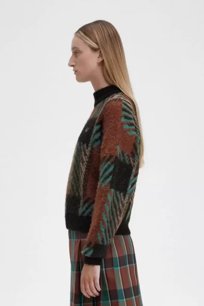 Glitch Tartan Damtröja