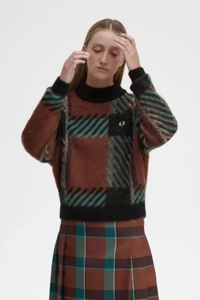 Glitch Tartan Damtröja