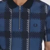 Glitch Tartan Dragkedja Herr Pikétröja